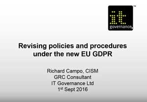 Free GDPR webinar download: Revising policies and procedures under the GDPR