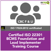 Certified ISO 22301 BCMS Foundation and Lead Implementer Combination Training Course