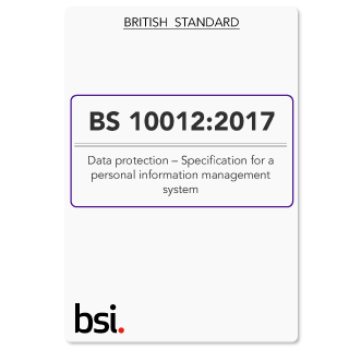 BS 10012 2017 + A1 2018 Standard